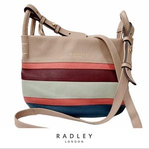 Radley London Wren Street Small Crossbody Bag Leather Striped